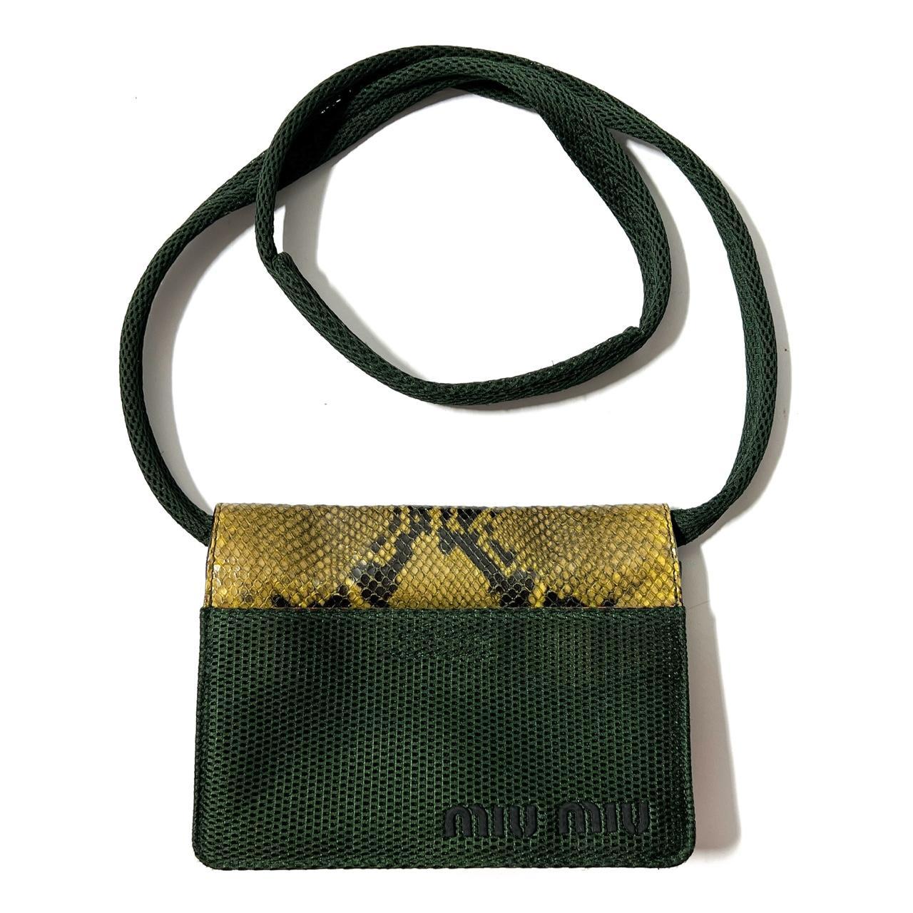 SOLD] MIU MIU Fall Winter 1999 python mesh shoulder | Depop