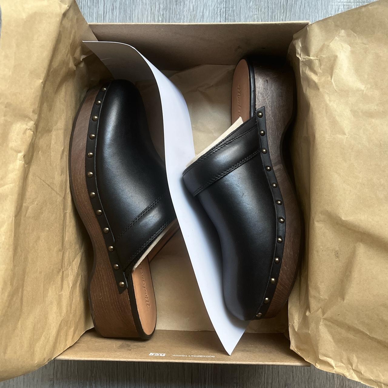 Madewell Women's Black and Brown Clogs | Depop
