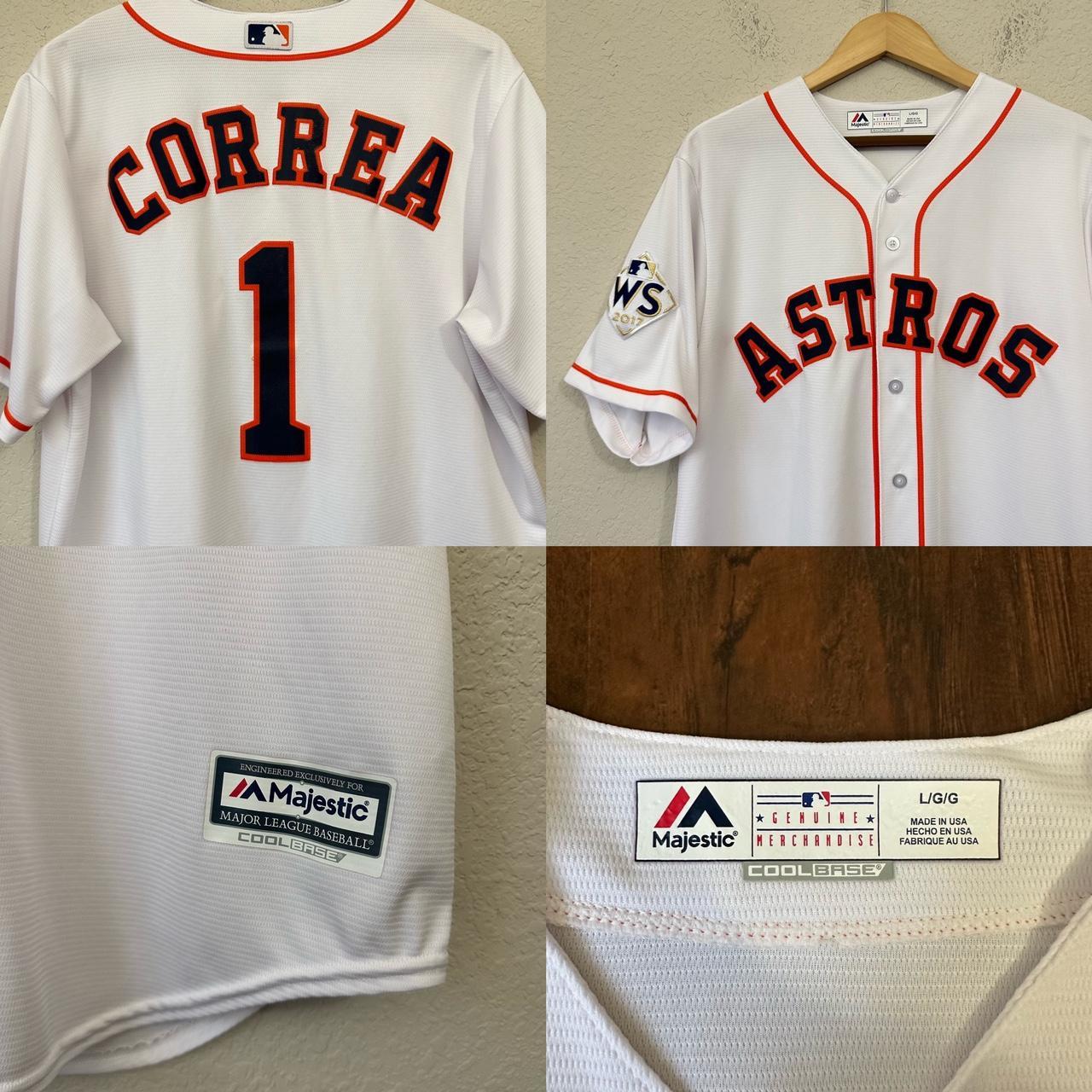 Men's Majestic Carlos Correa White Houston Astros Official Cool