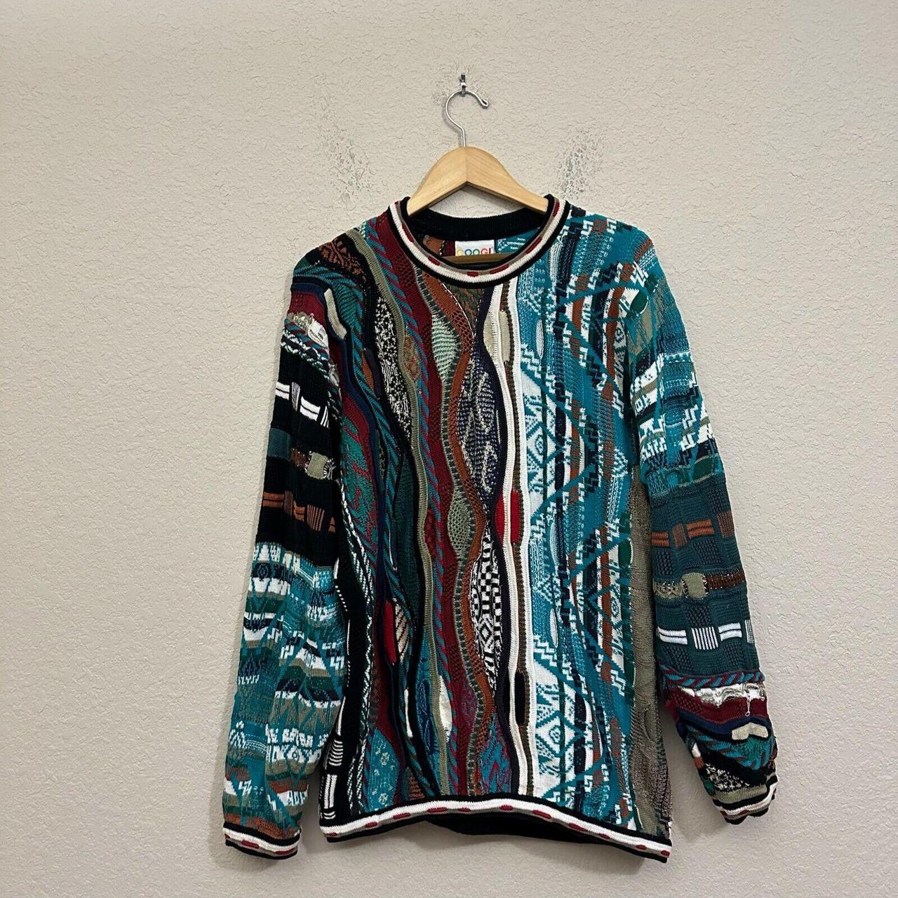 VTG 80s COOGI Australia Multi 3D Knit Cascade. Depop