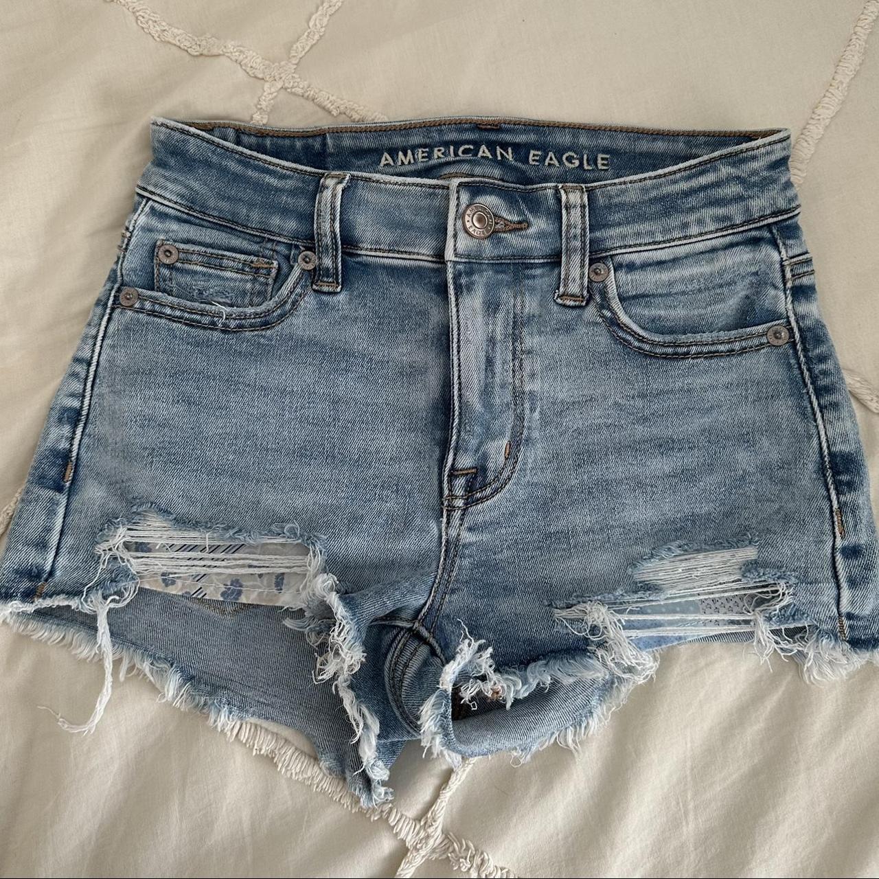 American Eagle Women's Blue Shorts | Depop