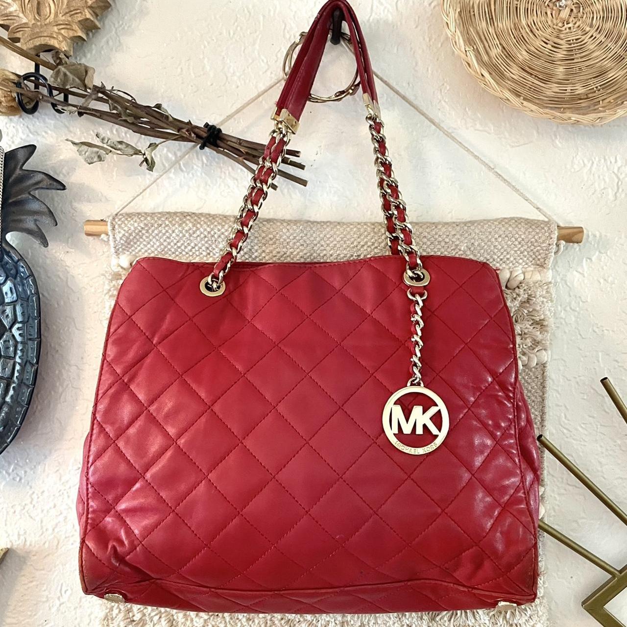 Michael kors quilted bag red best sale