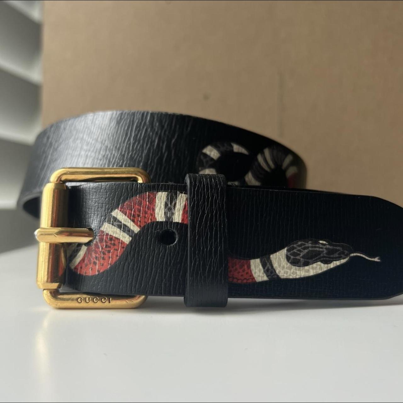 Gucci mens cheap snake belt