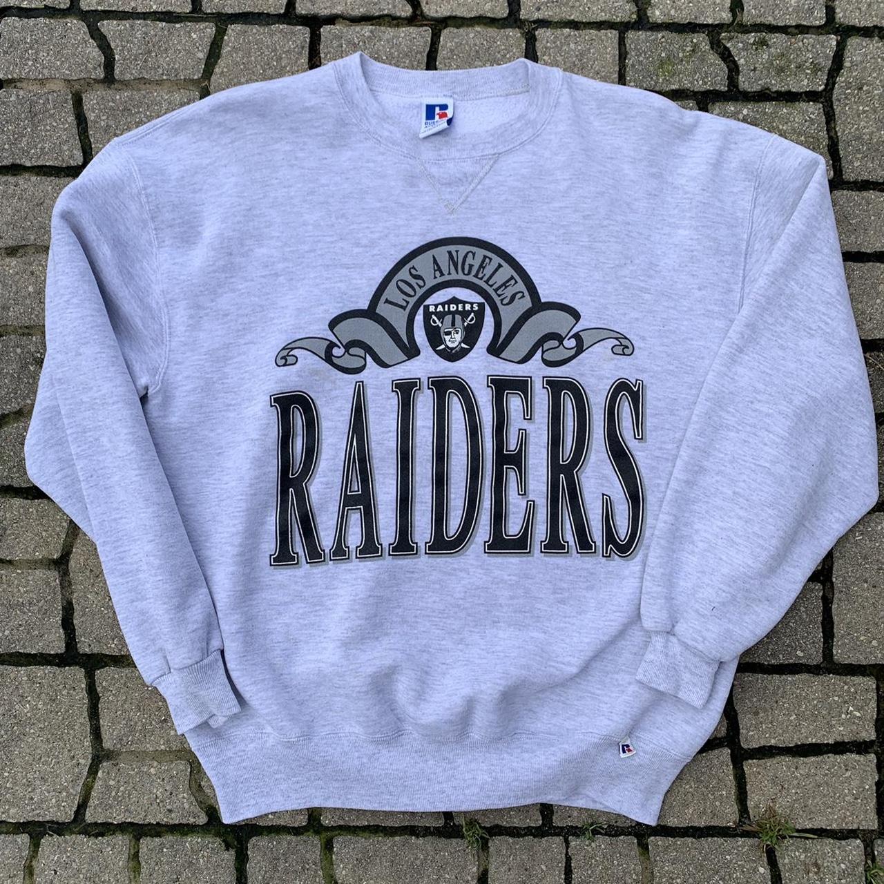 Los Angeles Raiders black sweatshirt crewneck big - Depop