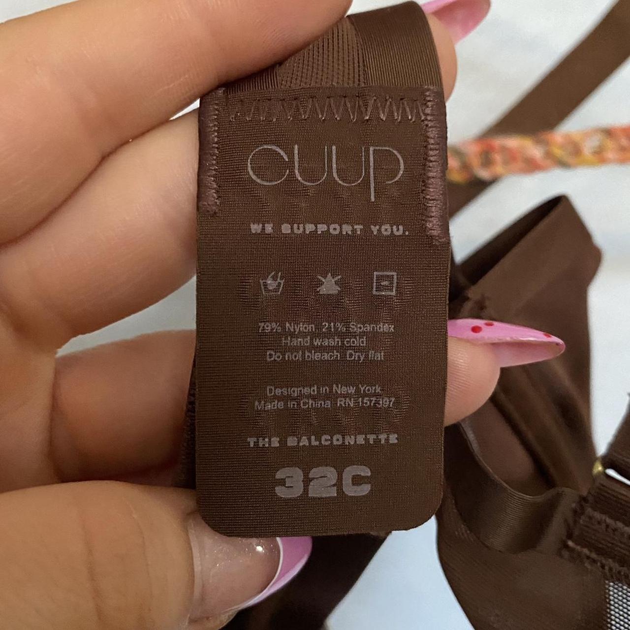CUUP Balconette Bra, 🥥 Size 32C, 🥥 Color - Espresso, 🥥