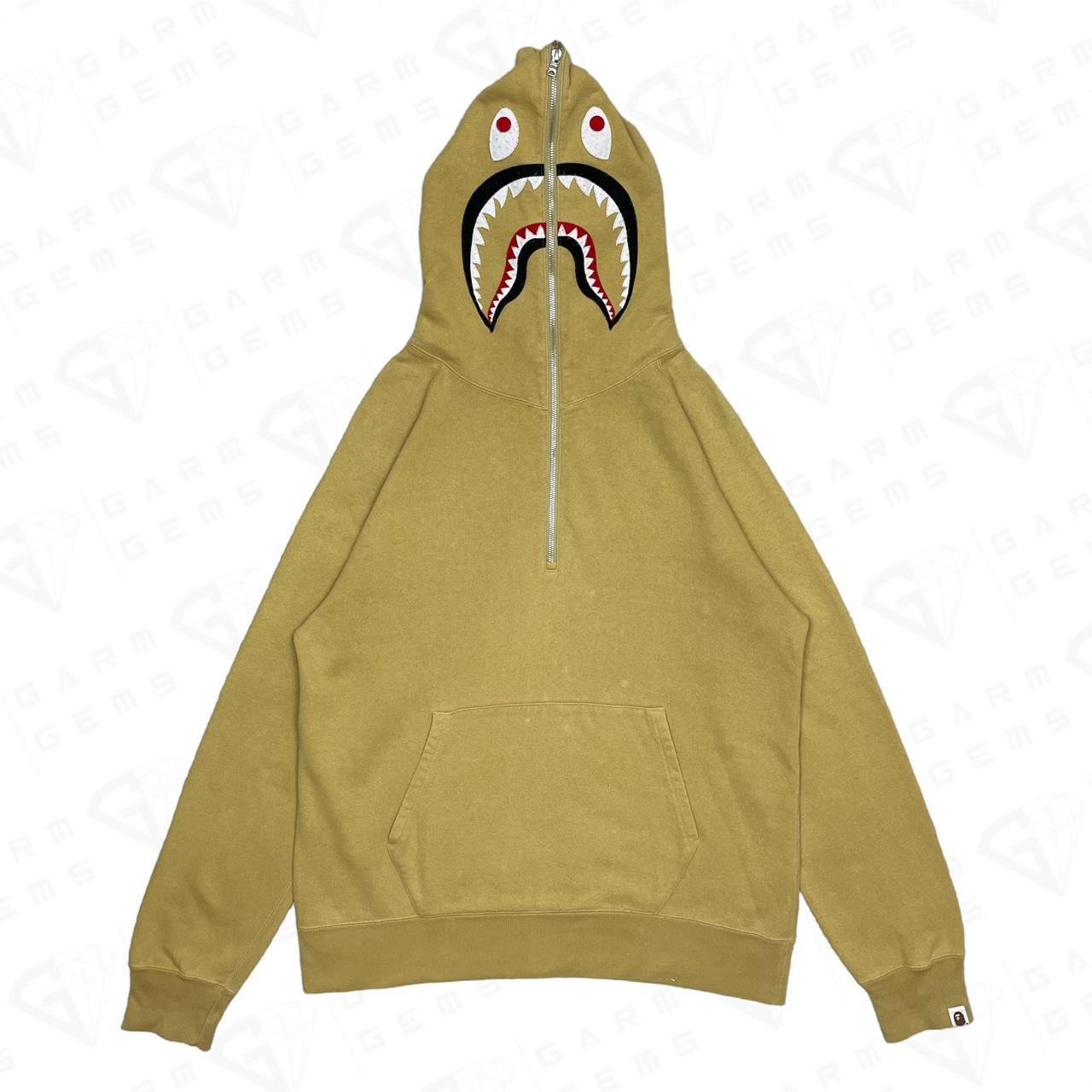 Bape half clearance zip pullover hoodie