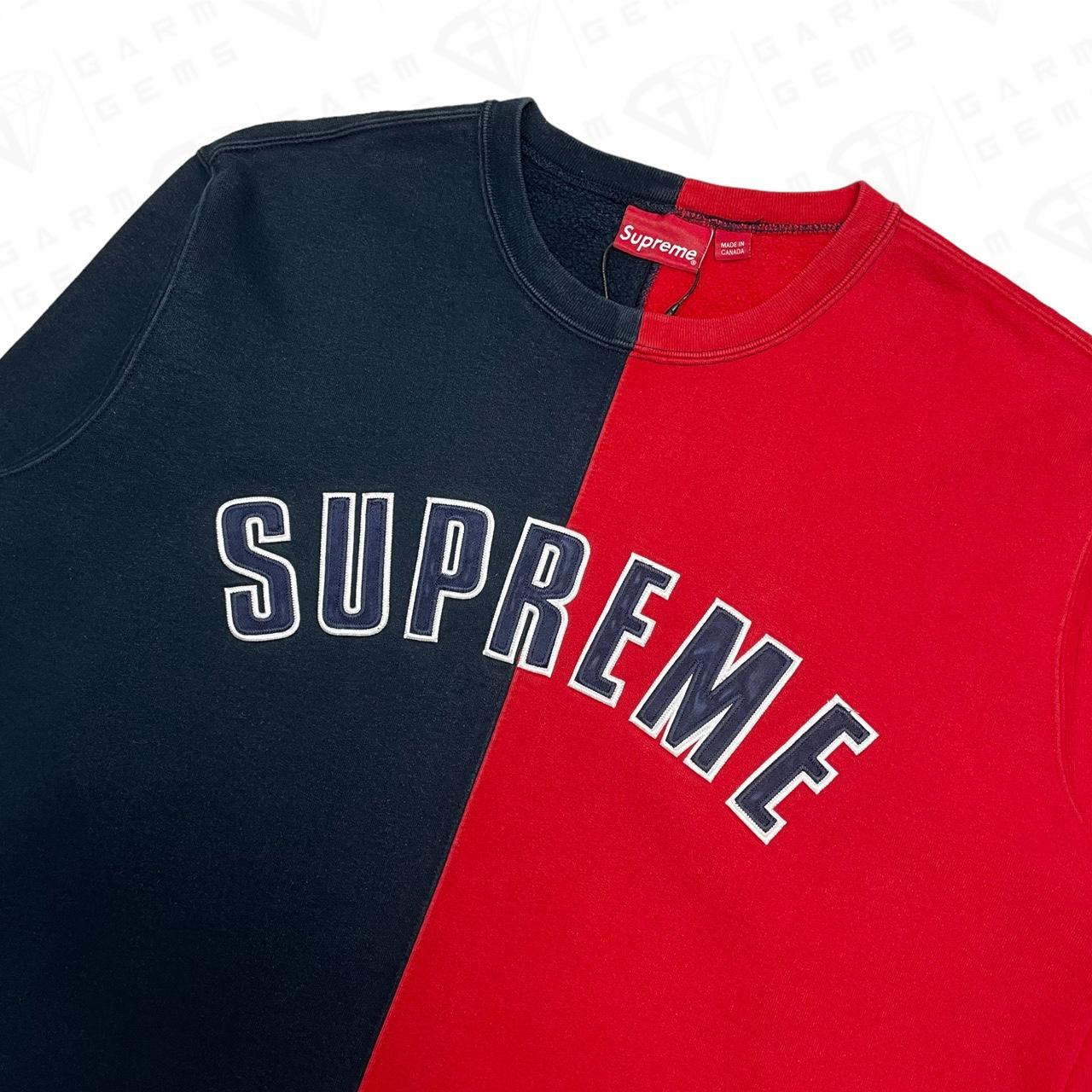 Supreme split crewneck on sale black