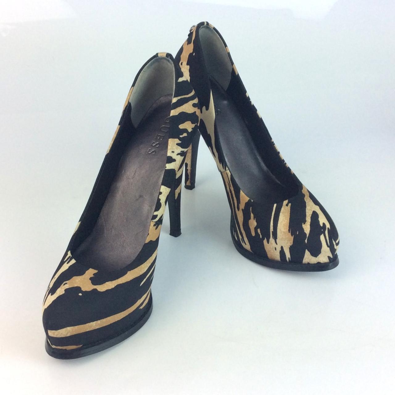 👠🐾 GUESS platform stilettos with a tiger print. In... - Depop