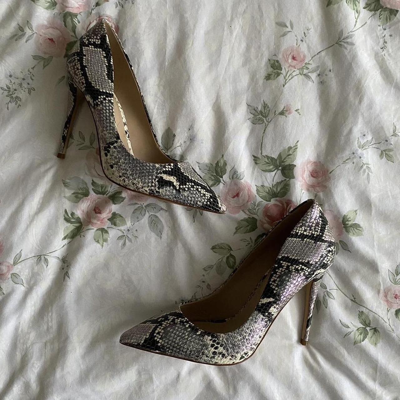 Snakeskin heels by ALDO. Real leather. Mint