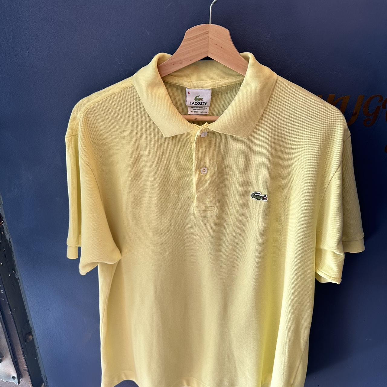 Lacoste yellow polo shirt #lacoste #polo #shirt - Depop