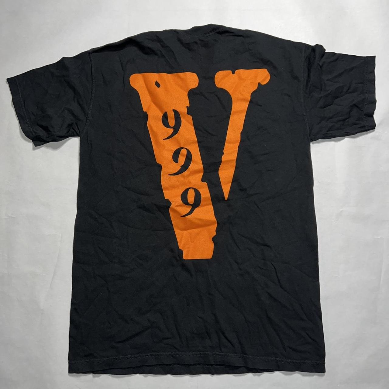 Vlone Men's Black and Orange T-shirt | Depop