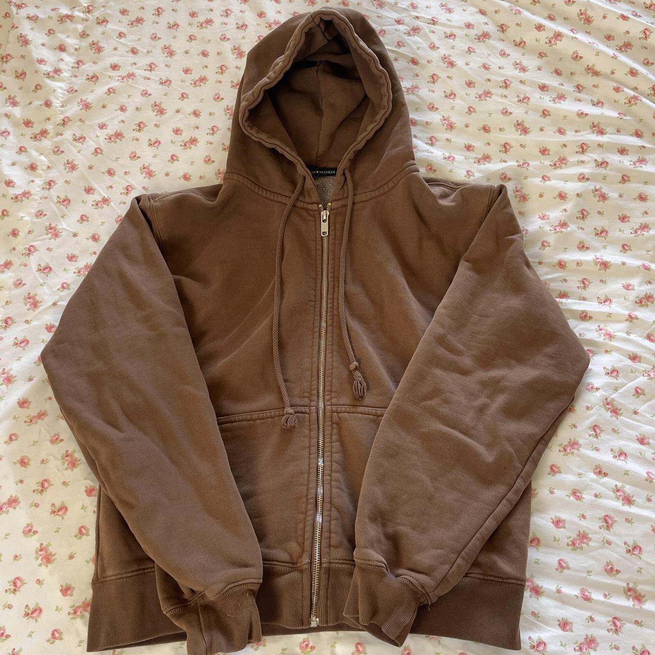 Brandy Melville Women's Brown Hoodie Depop