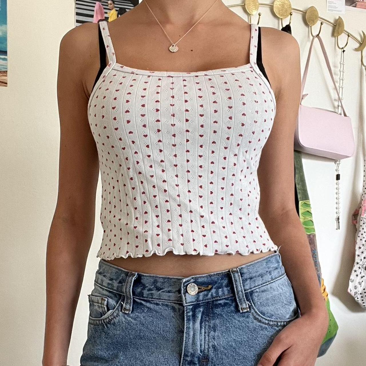 rare brandy melville heart top! not currently on