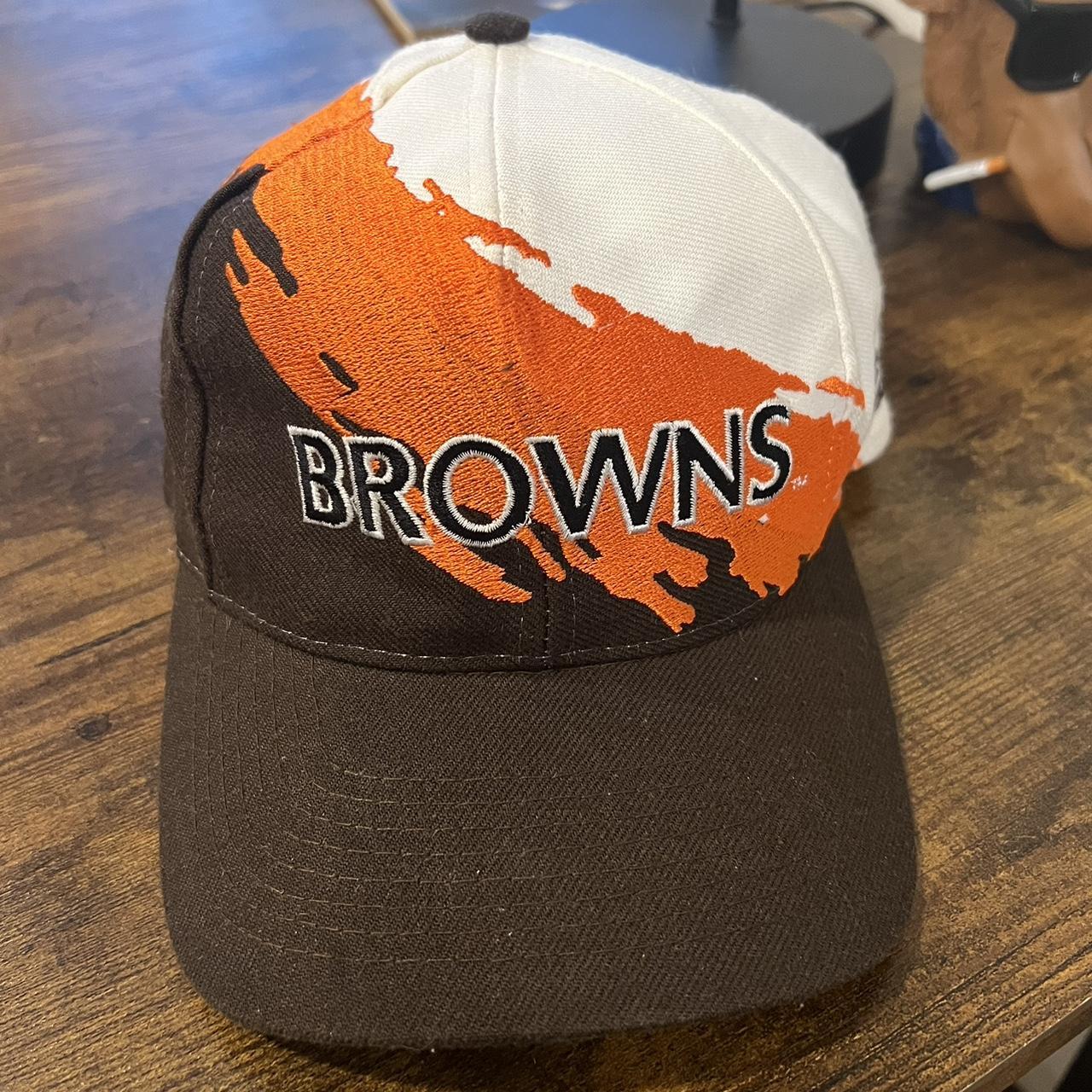 Vintage Browns hat. 90's Dawg Pound crossbones - Depop