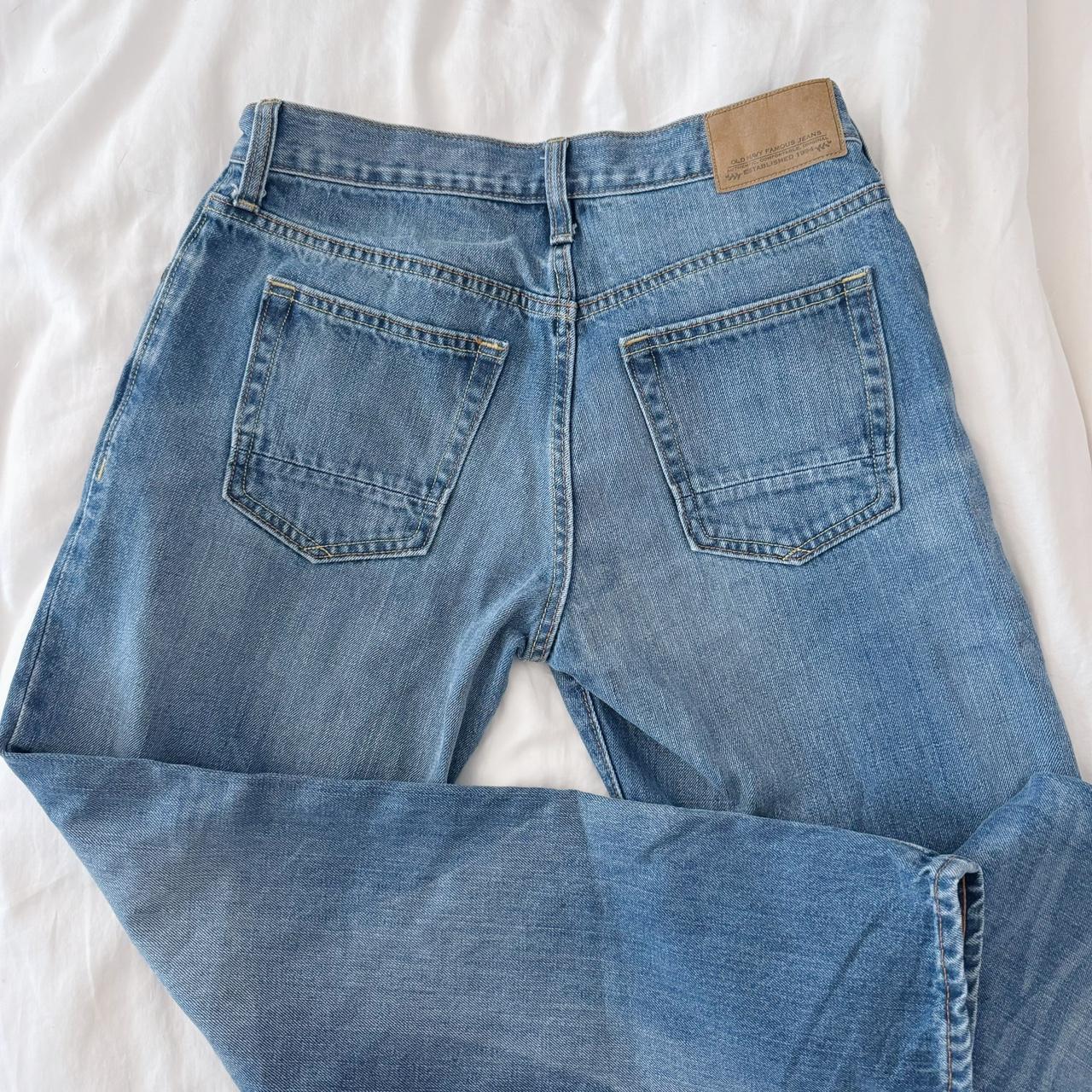 Vintage baggy old navy denim jeans medium/dark... - Depop