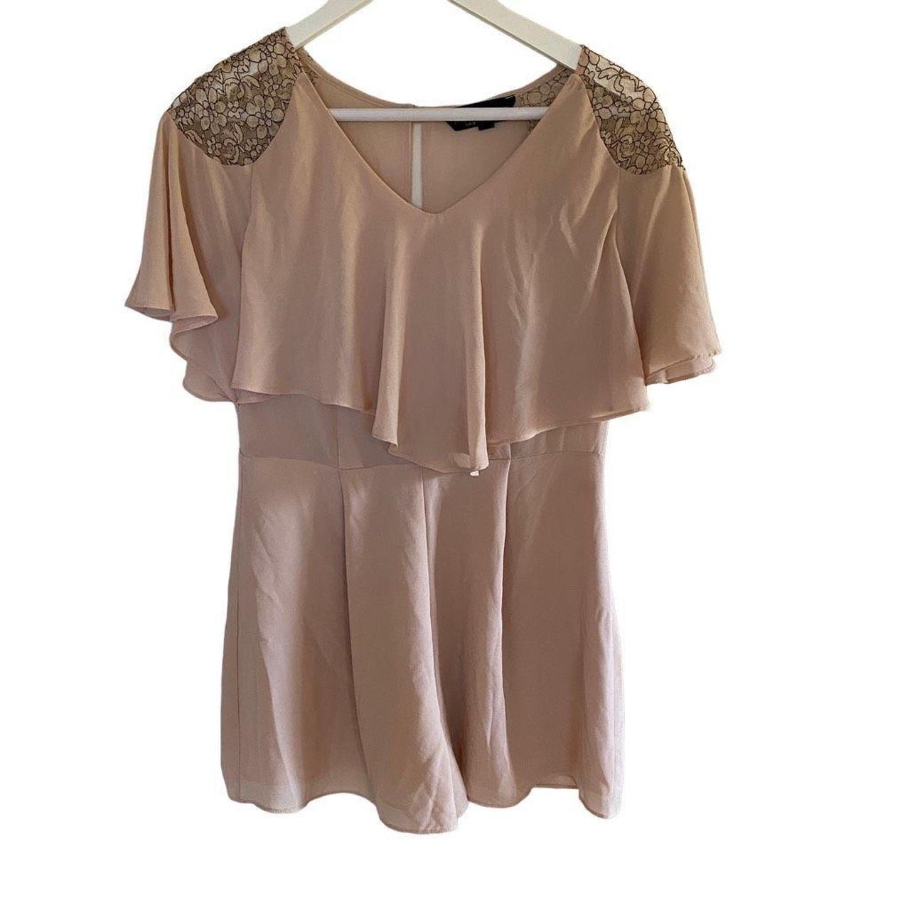 Top Shop Blush pink Romper Size black floral