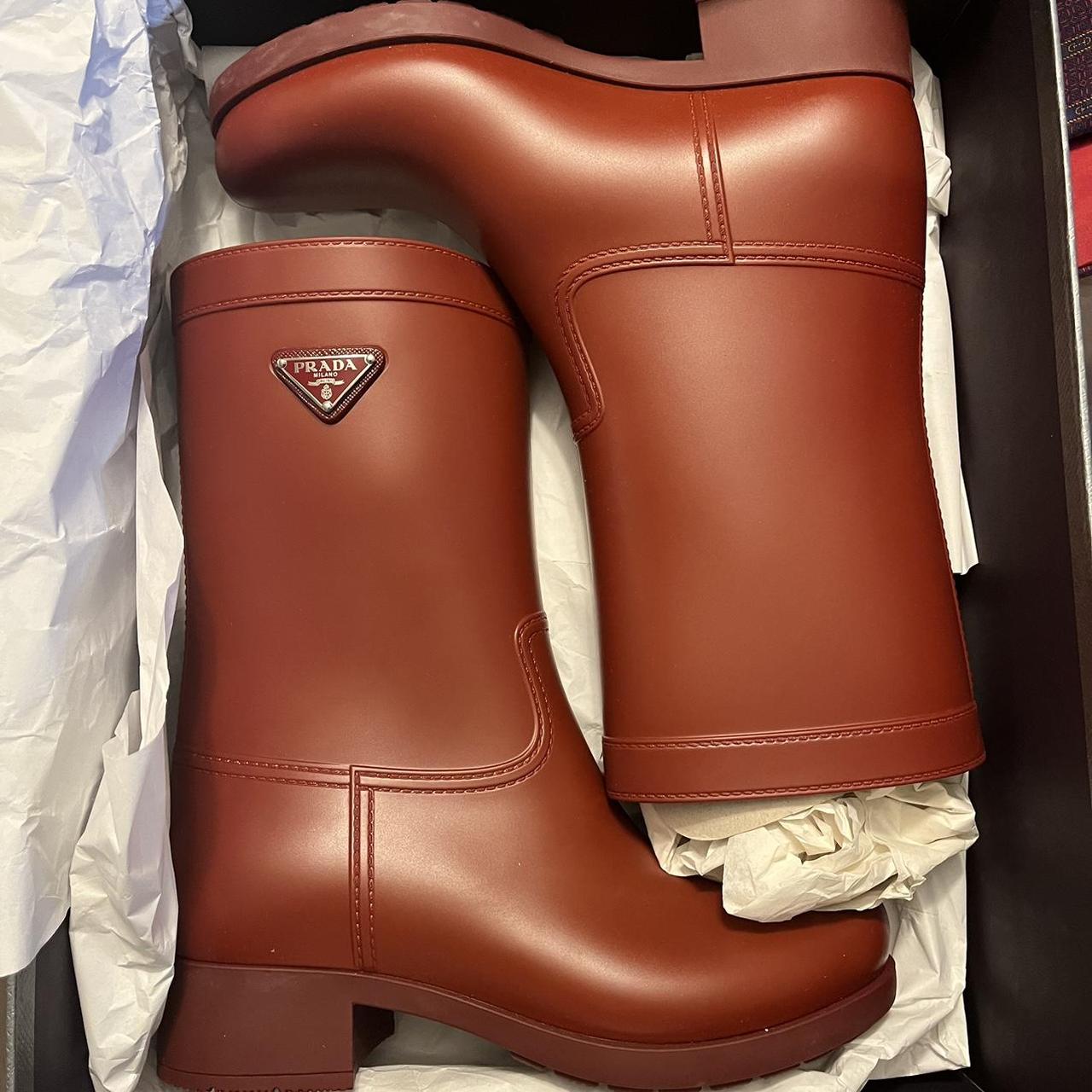 Prada Rain Boots ☔️ Basically brand new 🥲 Comes with - Depop