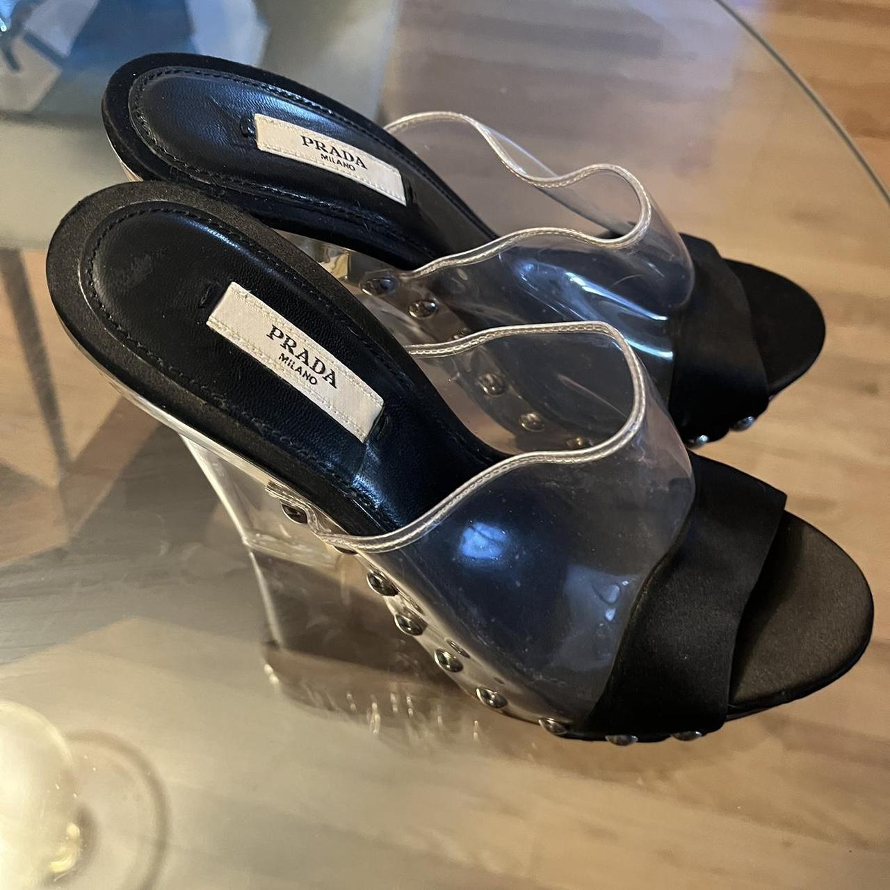 Prada best sale clear heels