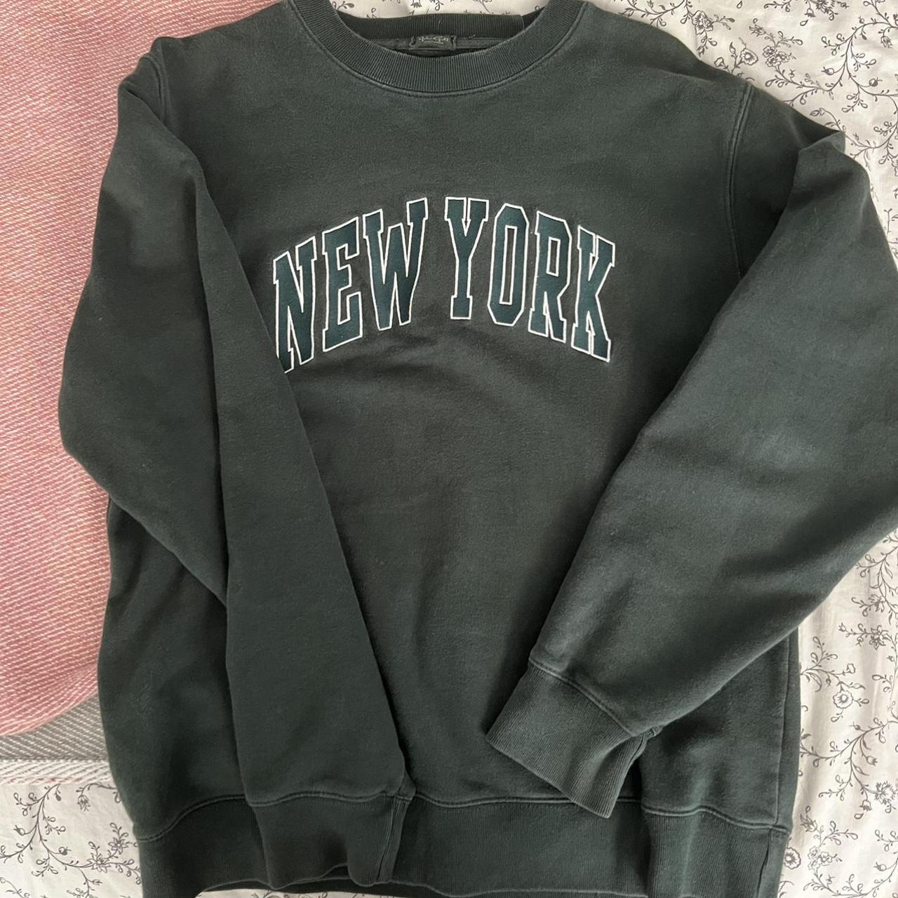 brandy melville green new york crewneck Depop