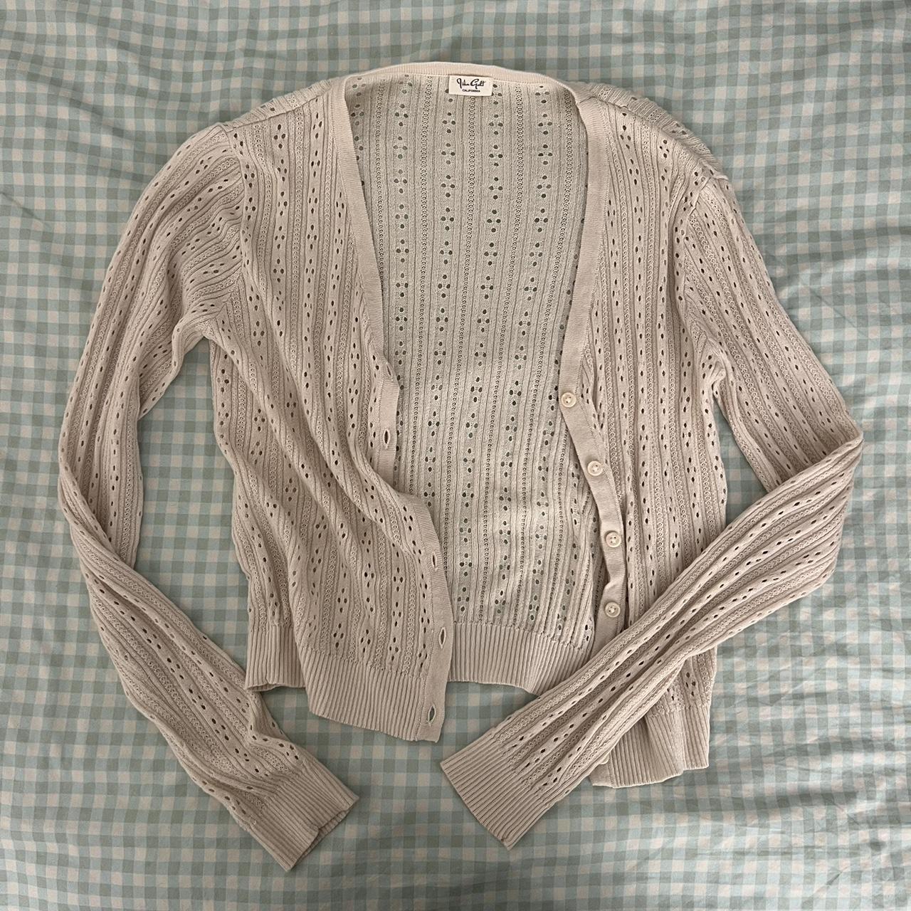 brandy neville eyelet cardigan/sweater, no known... Depop