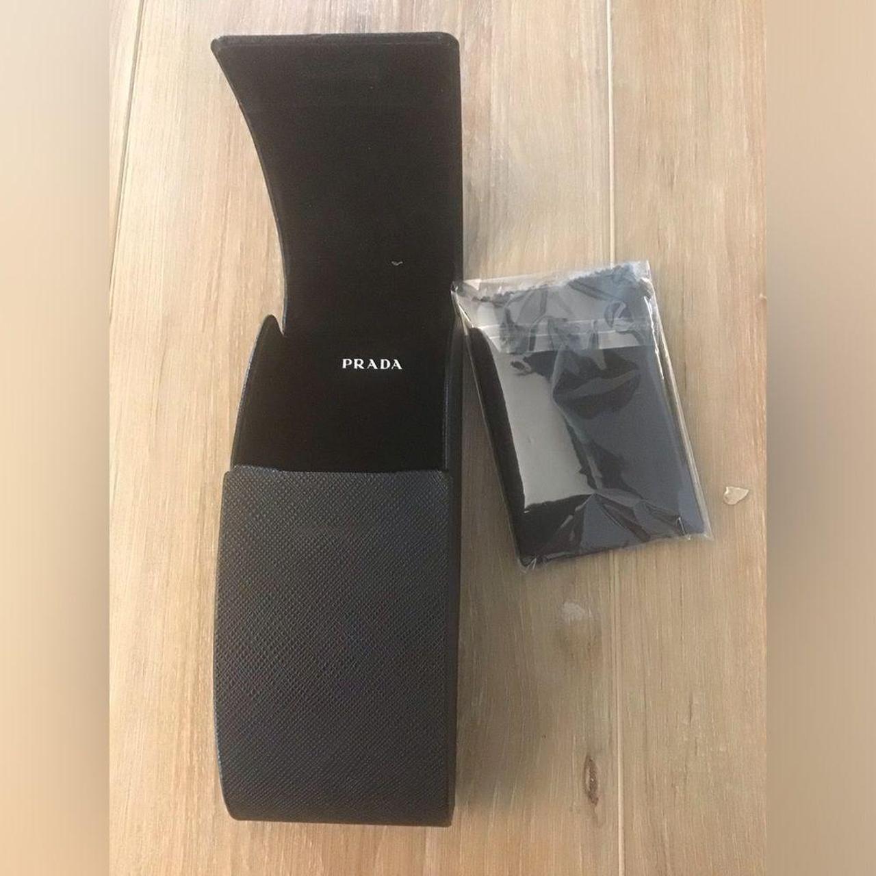 Prada Saffiano Leather Eyeglass Case NWOT Tiny flaw | Depop