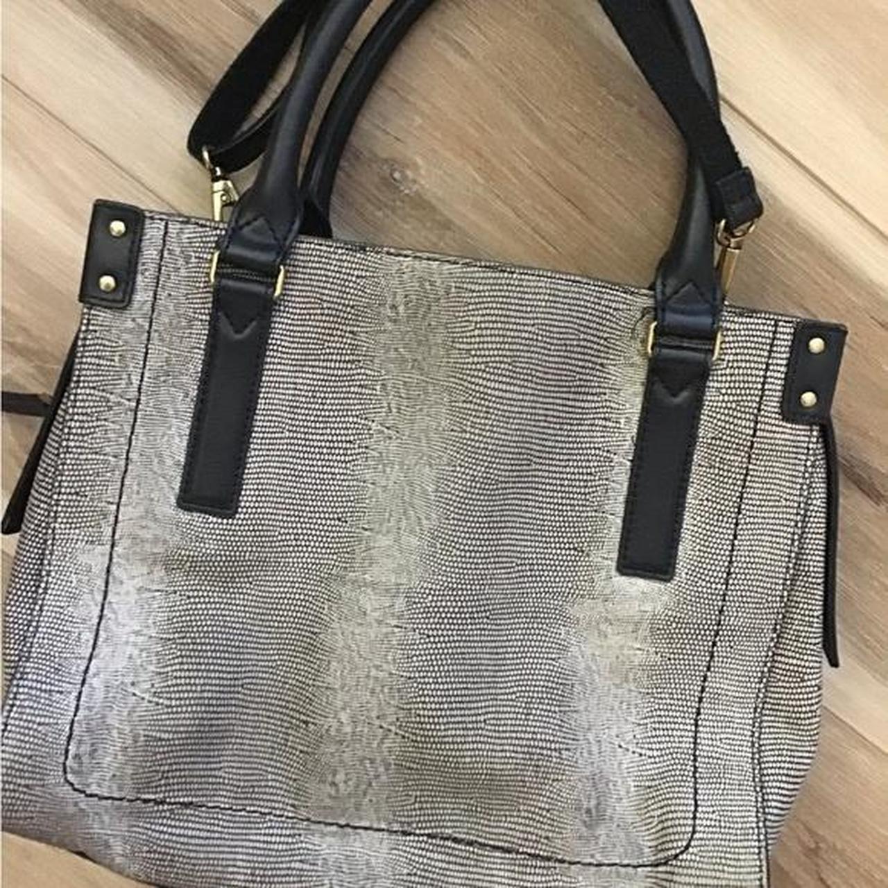 Fossil Claire Satchel Grey Lizard Leather Top Handle sold Crossbody