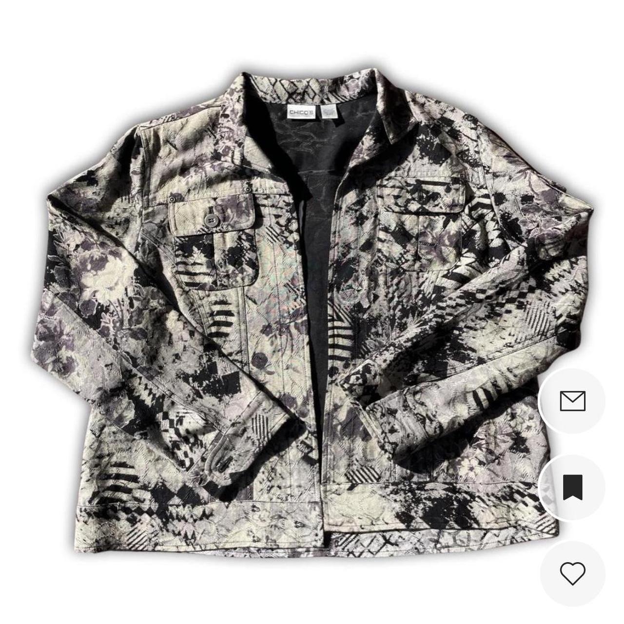 Women's Black and Grey Jacket Depop