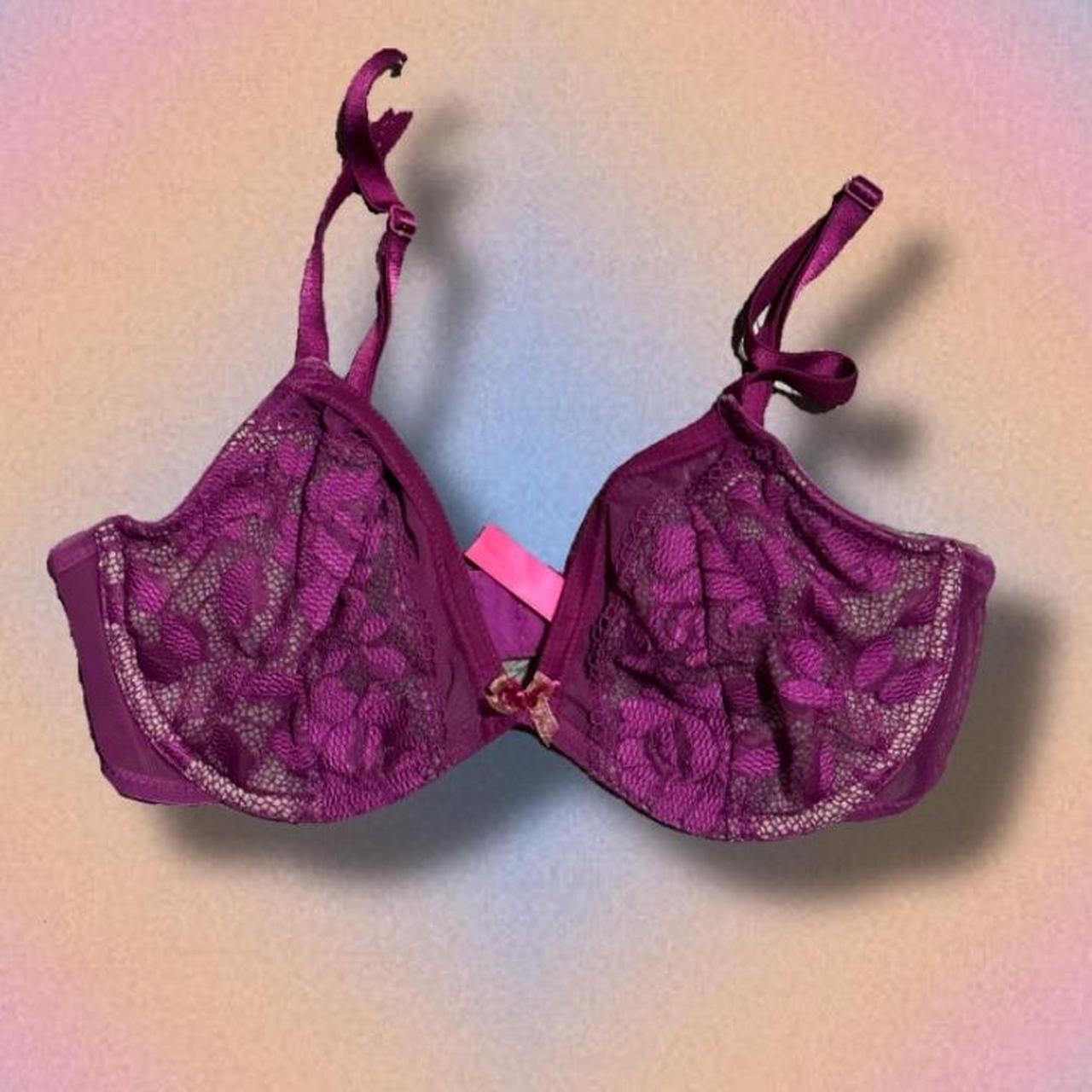 adorable lacy betsey johnson bra!! 🎀💜 listed as a - Depop