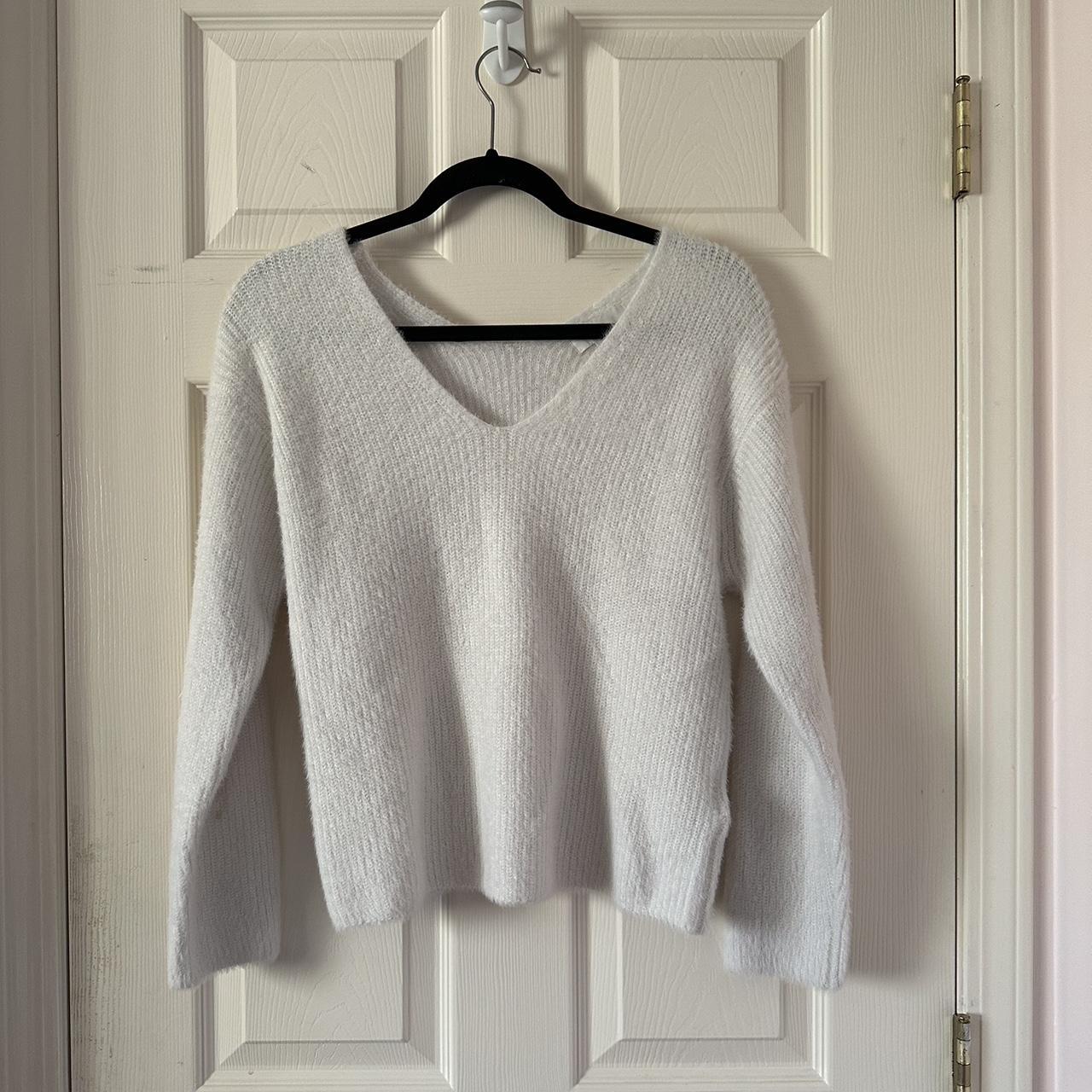 H&M white off the shoulder knit sweater Depop