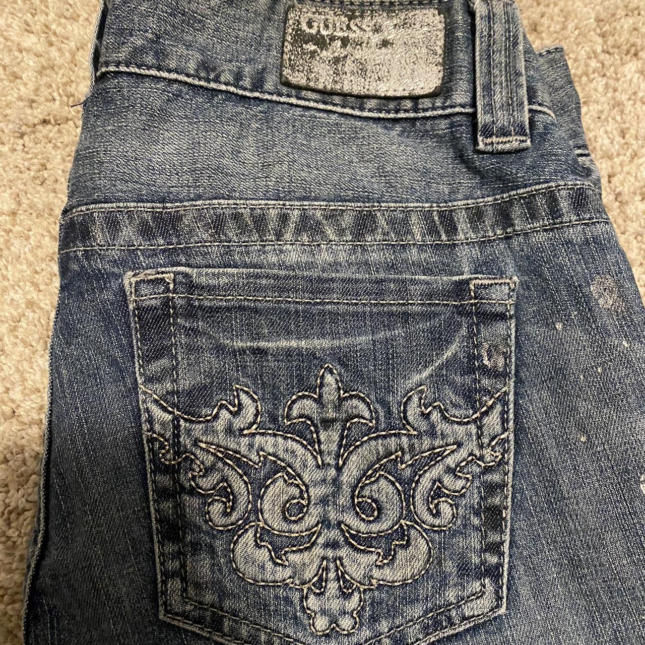 Y2K bootcut flare guess jeans miss me affliction... - Depop