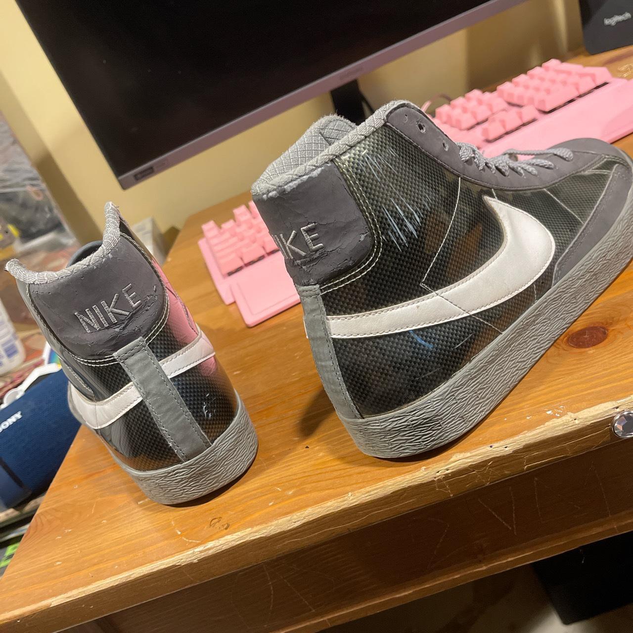 Size 11 grey/carbon fiber Nike blazer #shoes #nike | Depop