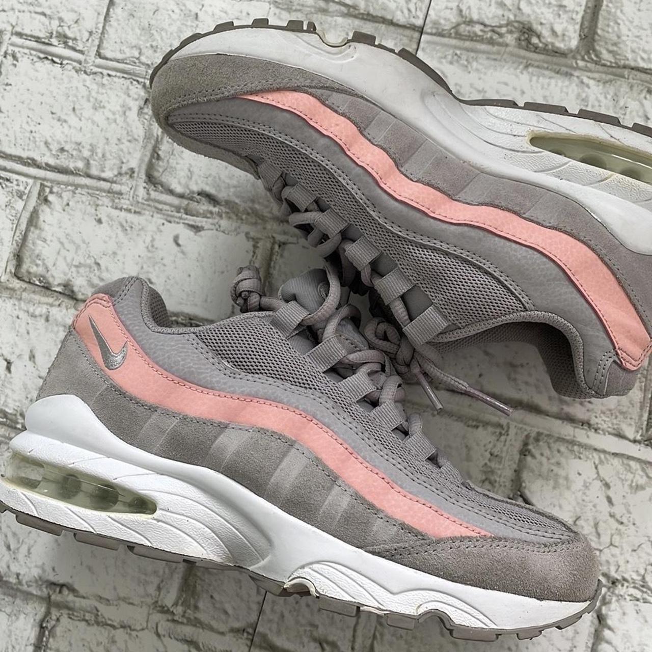 Nike womens air max 95 trainer atmosphere grey / white best sale