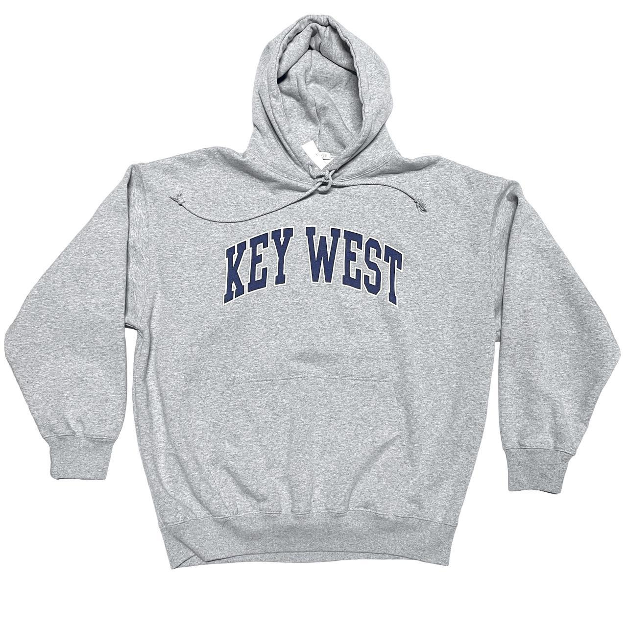 Brandy Melville Women's Grey and Navy Hoodie Depop