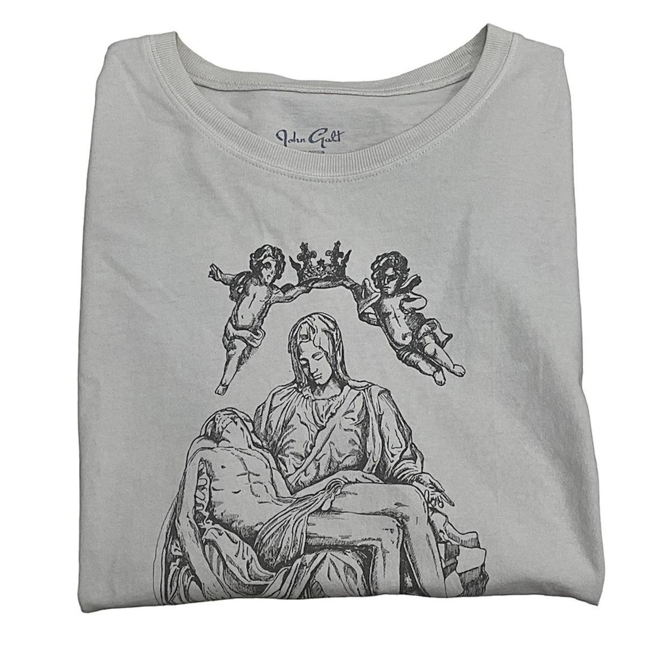 Brandy Melville Mary Jesus Pieta TShirt •swipe... Depop