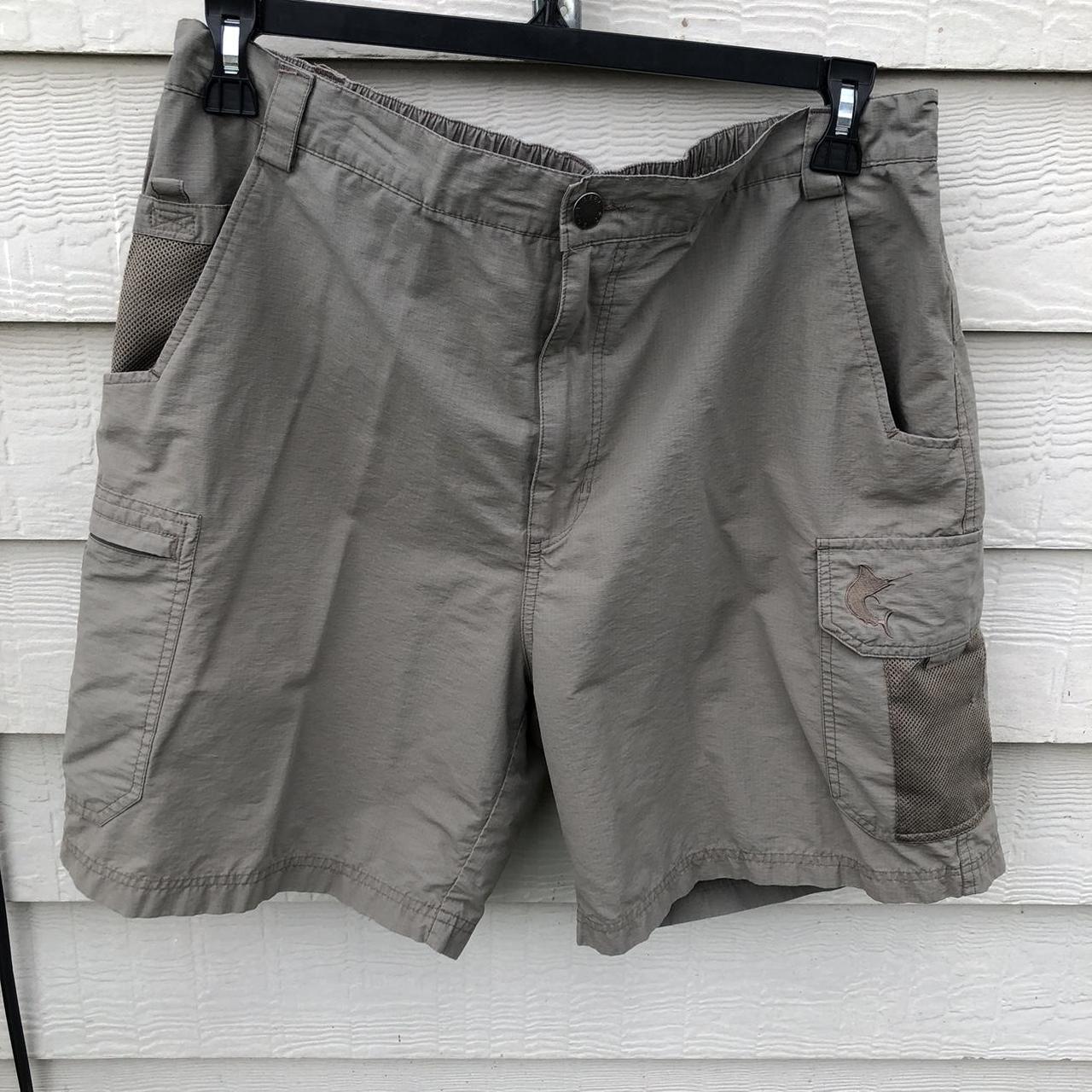 Reel Legends Men's Trunks Olive green cargo shorts.... - Depop