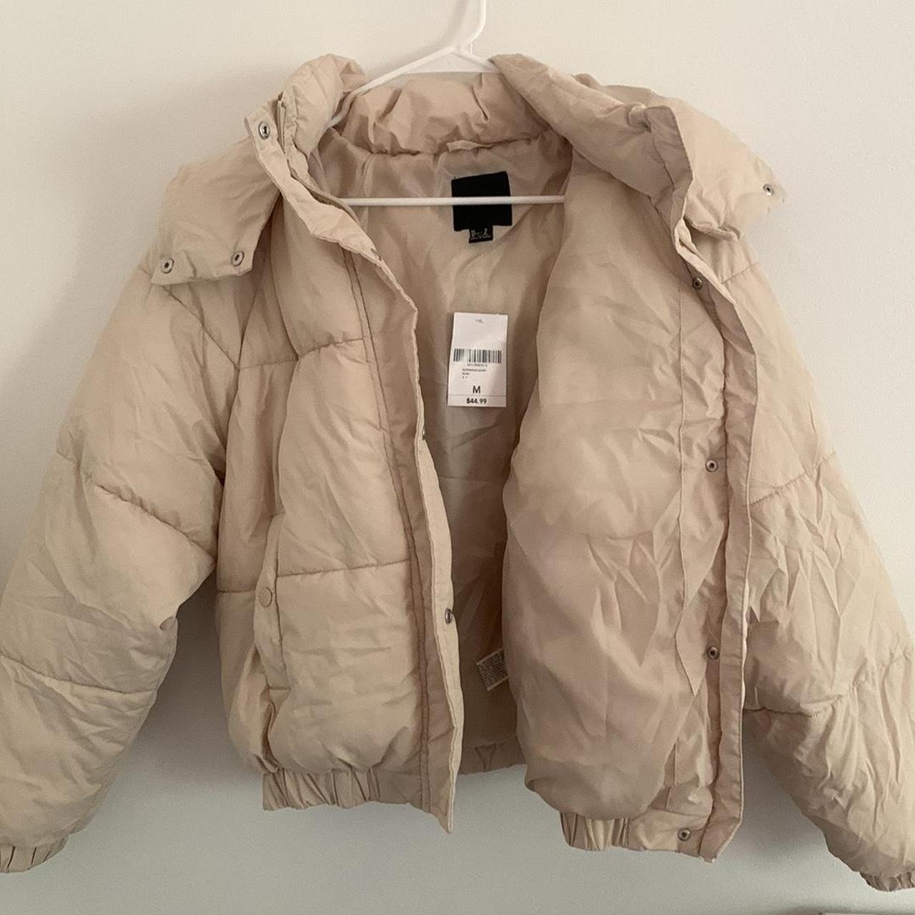 Forever 21 Women's Cream and Tan Jacket | Depop