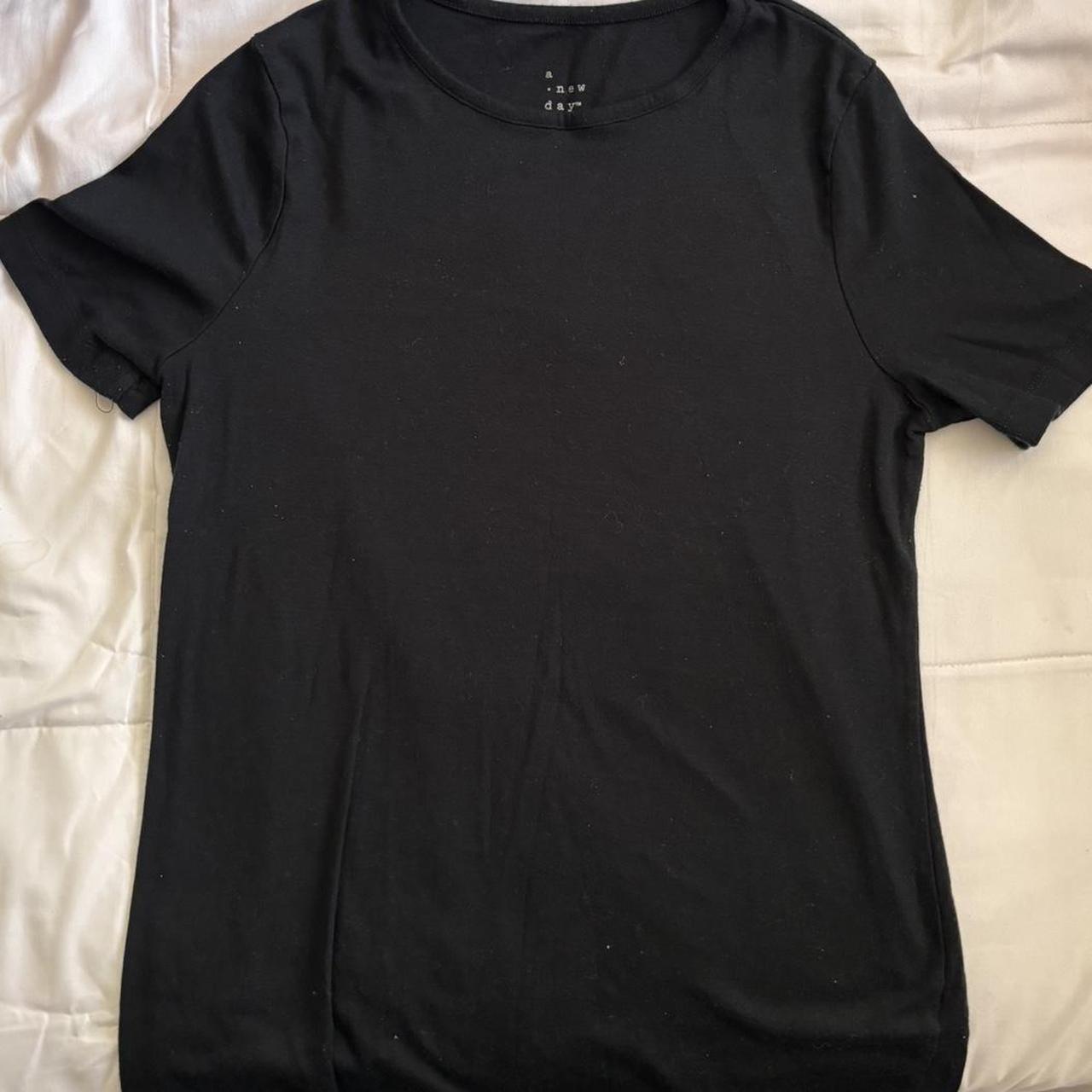 Target black t shirt women’s medium branded 4... Depop