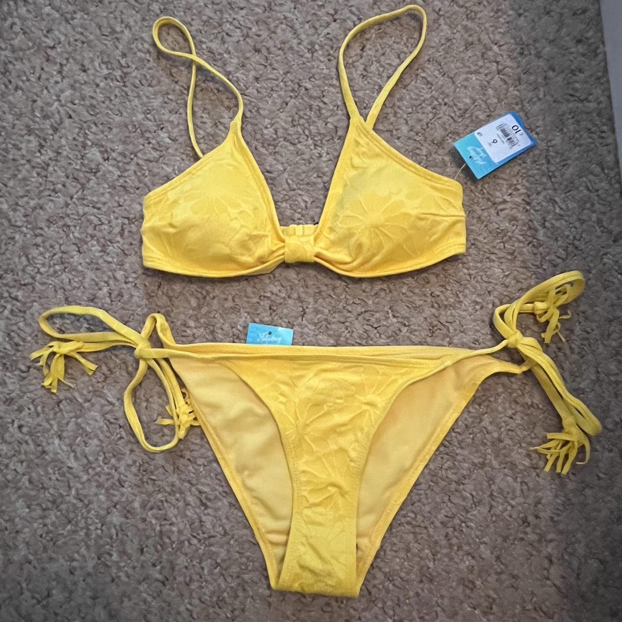 Yellow Bikinis New With Tags Both A Size 6 Depop