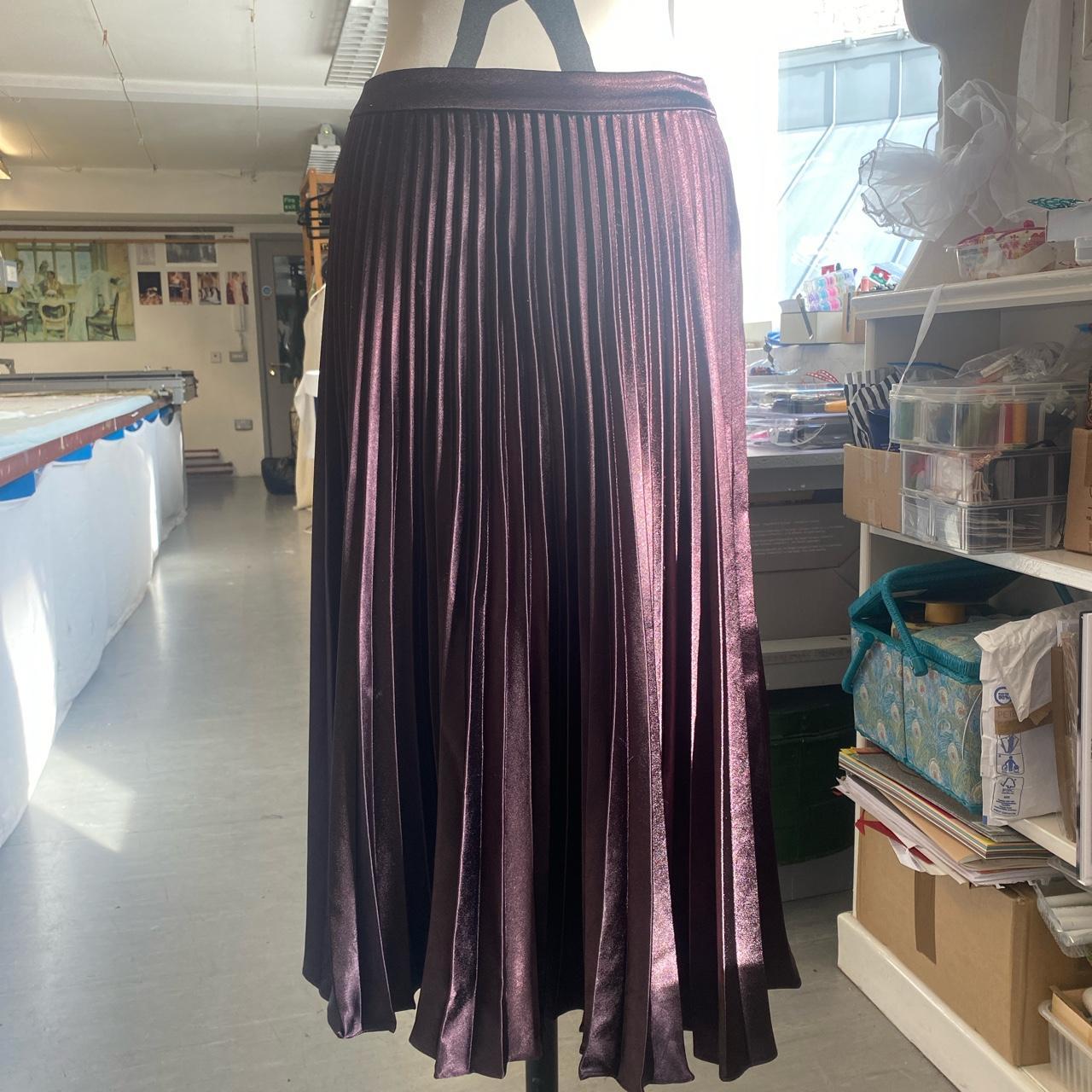 Burgundy knife skirt hotsell