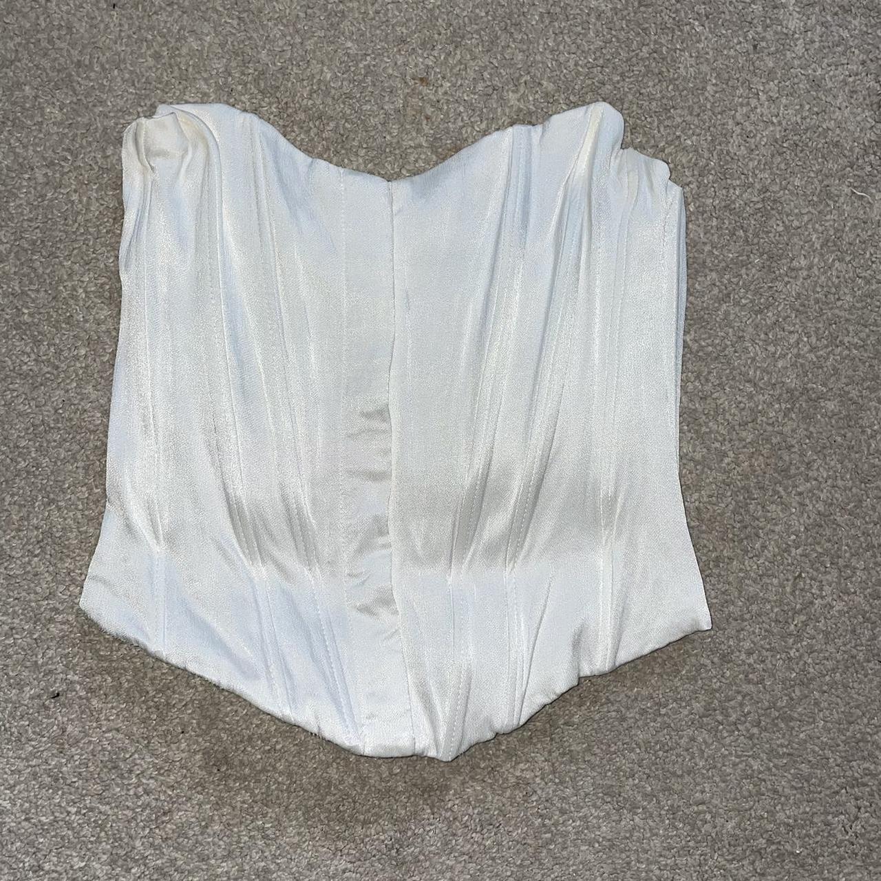 Zara white corset top, so beaut! Worn once ) Depop