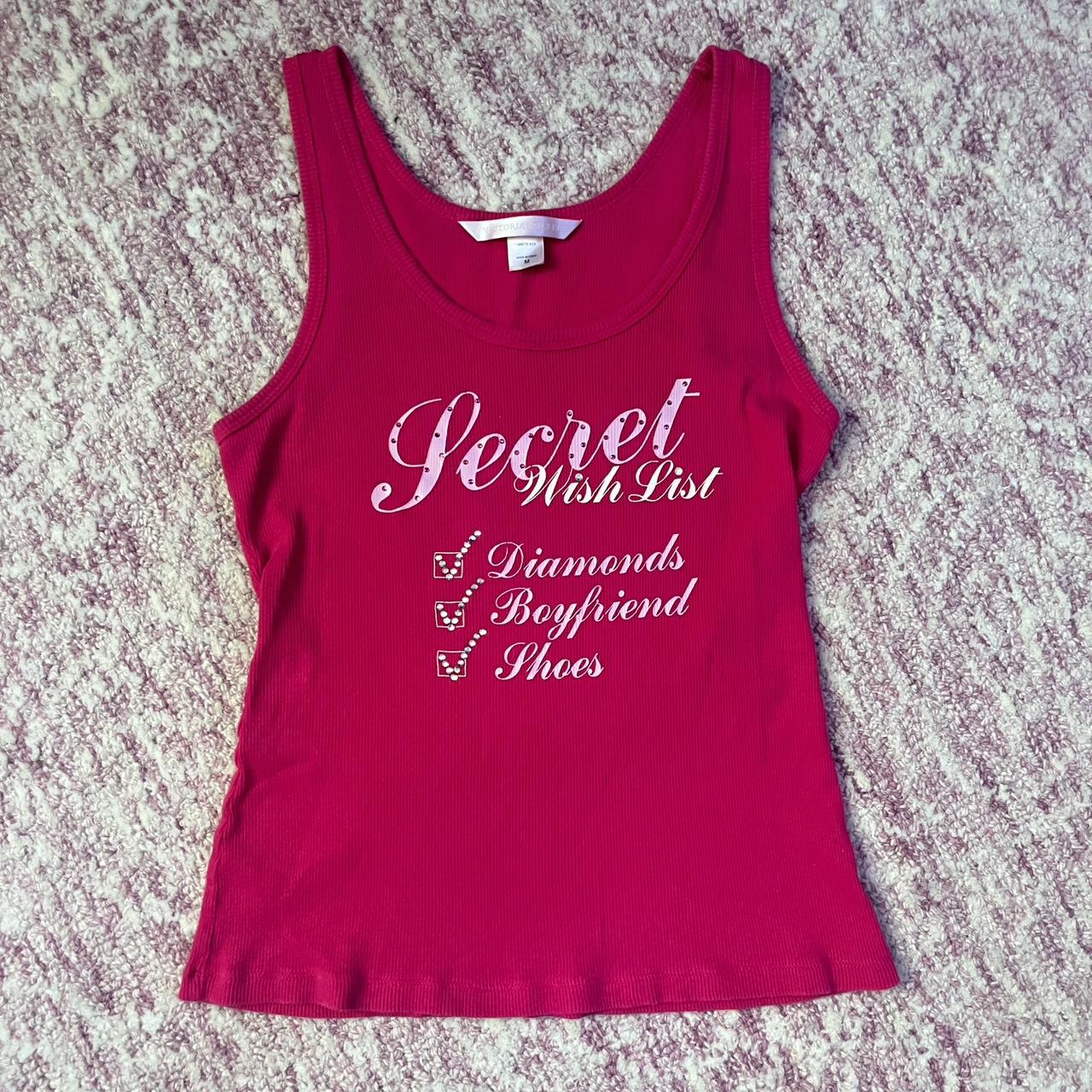 Y2K Victoria’s Secret Pink Secret Wishlist Tank Top... - Depop