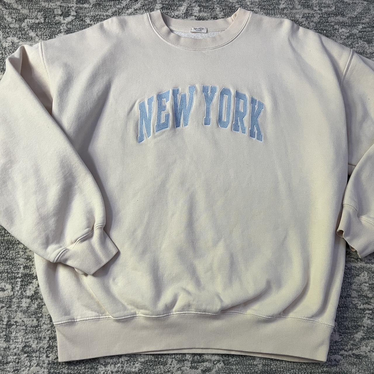 Brandy Melville Women's Sweatshirt Cream/Pink M – Brandy