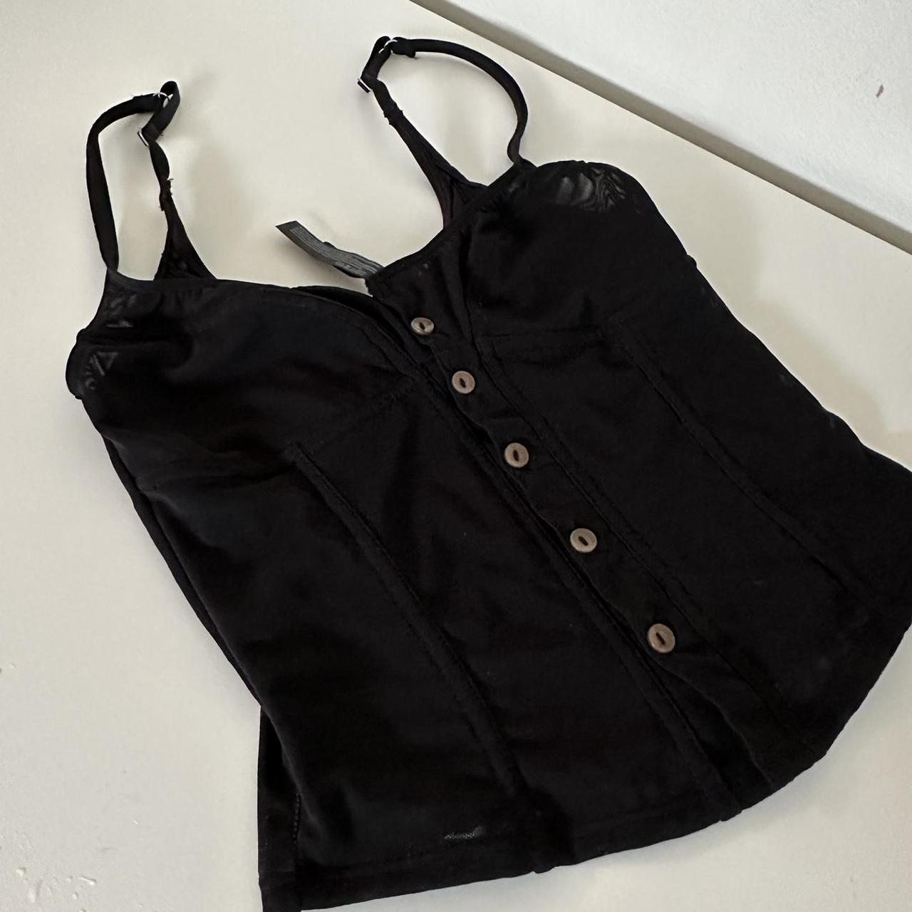 Urban outfitters Black mesh top Doesn’t fit me too... - Depop