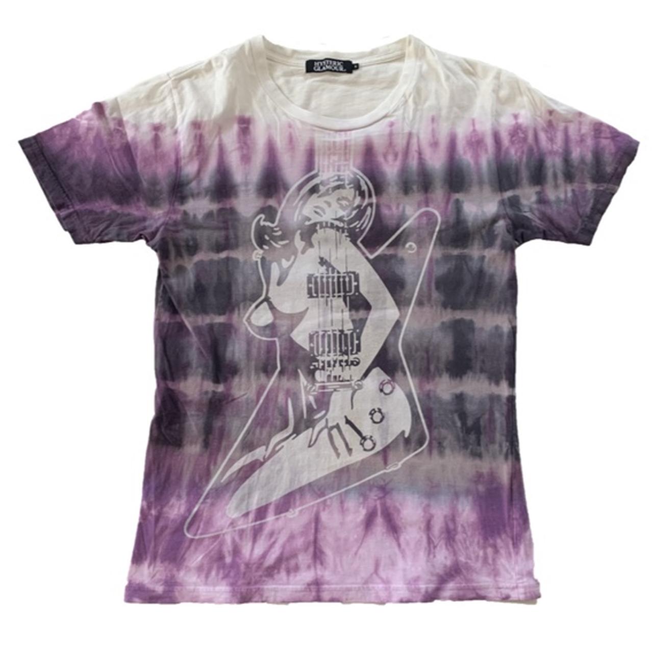 Hysteric Glamour Tie Dye Pin Up Girl Guitar Tshirt | Depop