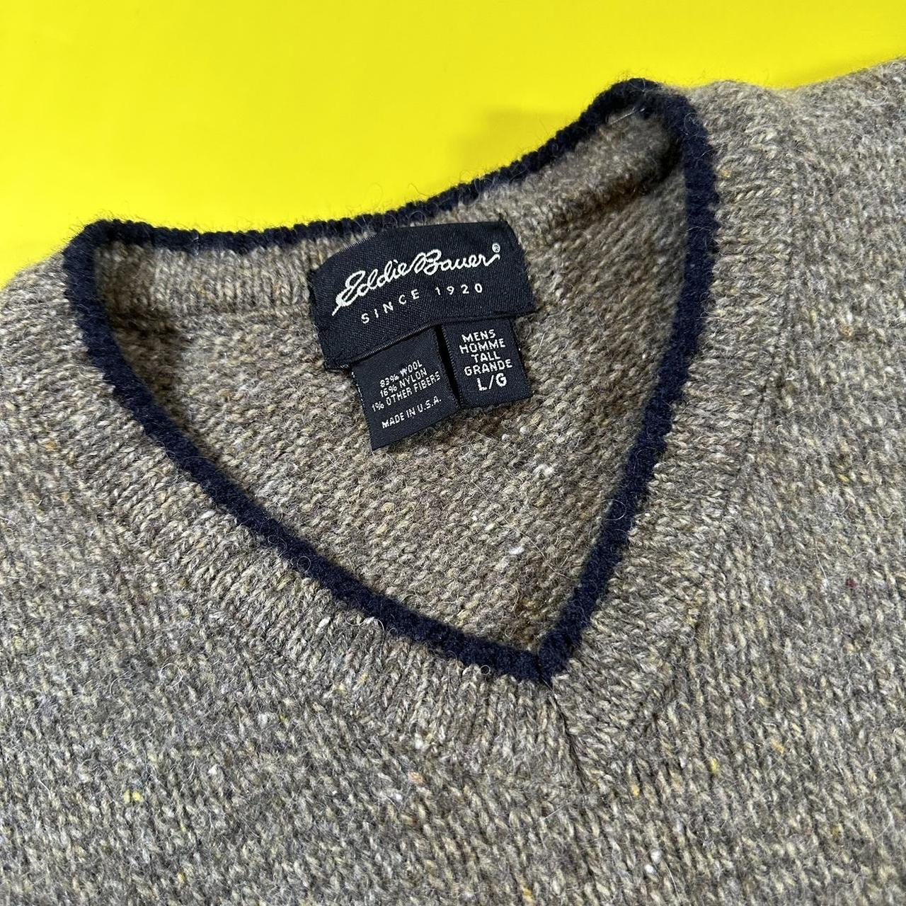 Vintage Eddie Bauer knit sweater. 90’s earth tone v... - Depop