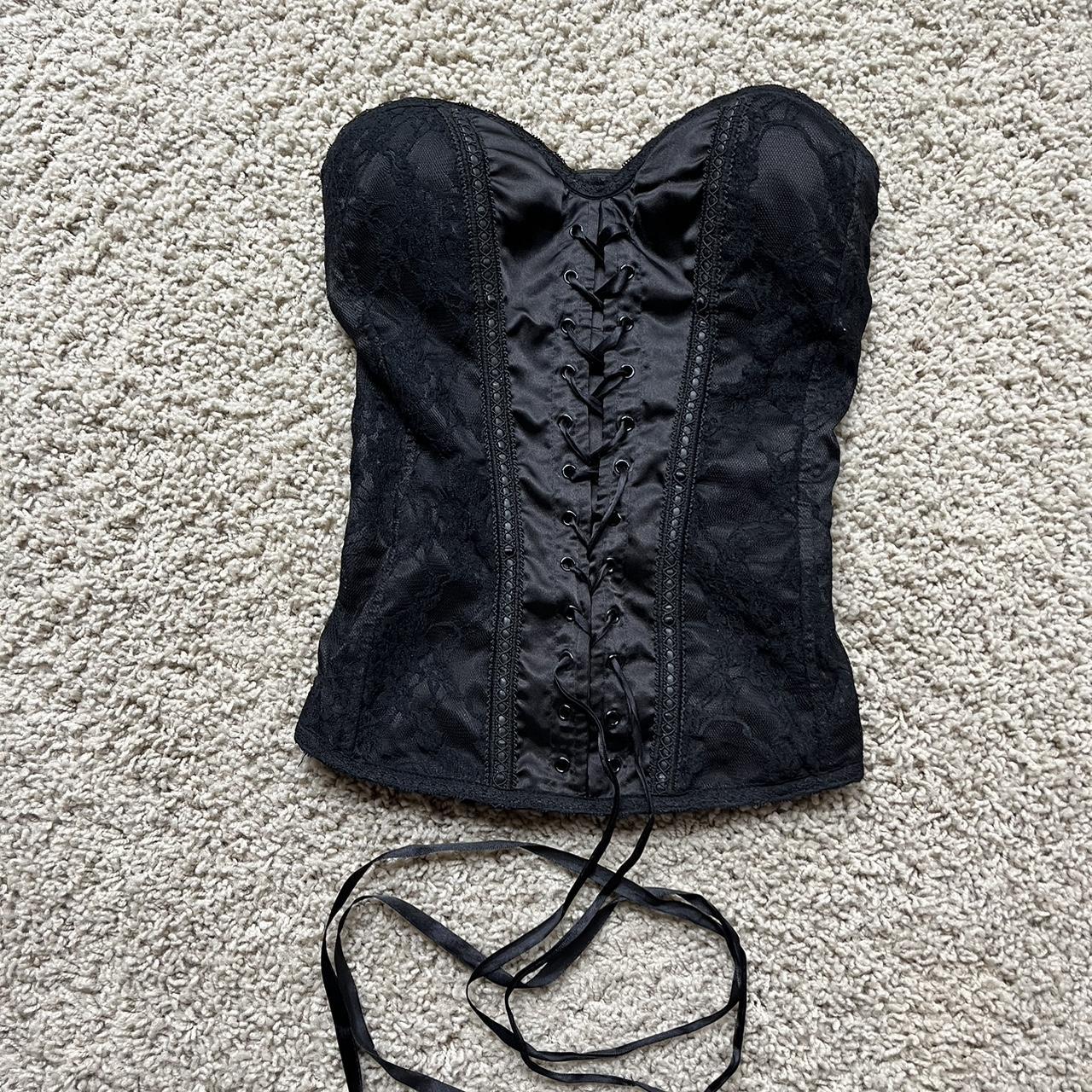 Women S Black Corset Depop