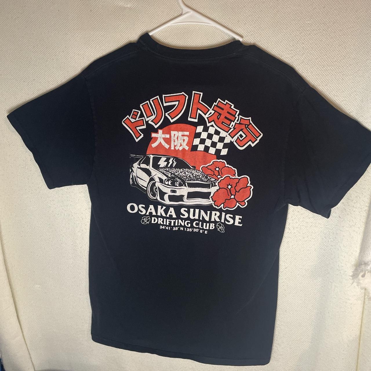 Black graphic SCW T-shirt -Osaka Sunrise Drifting | Depop