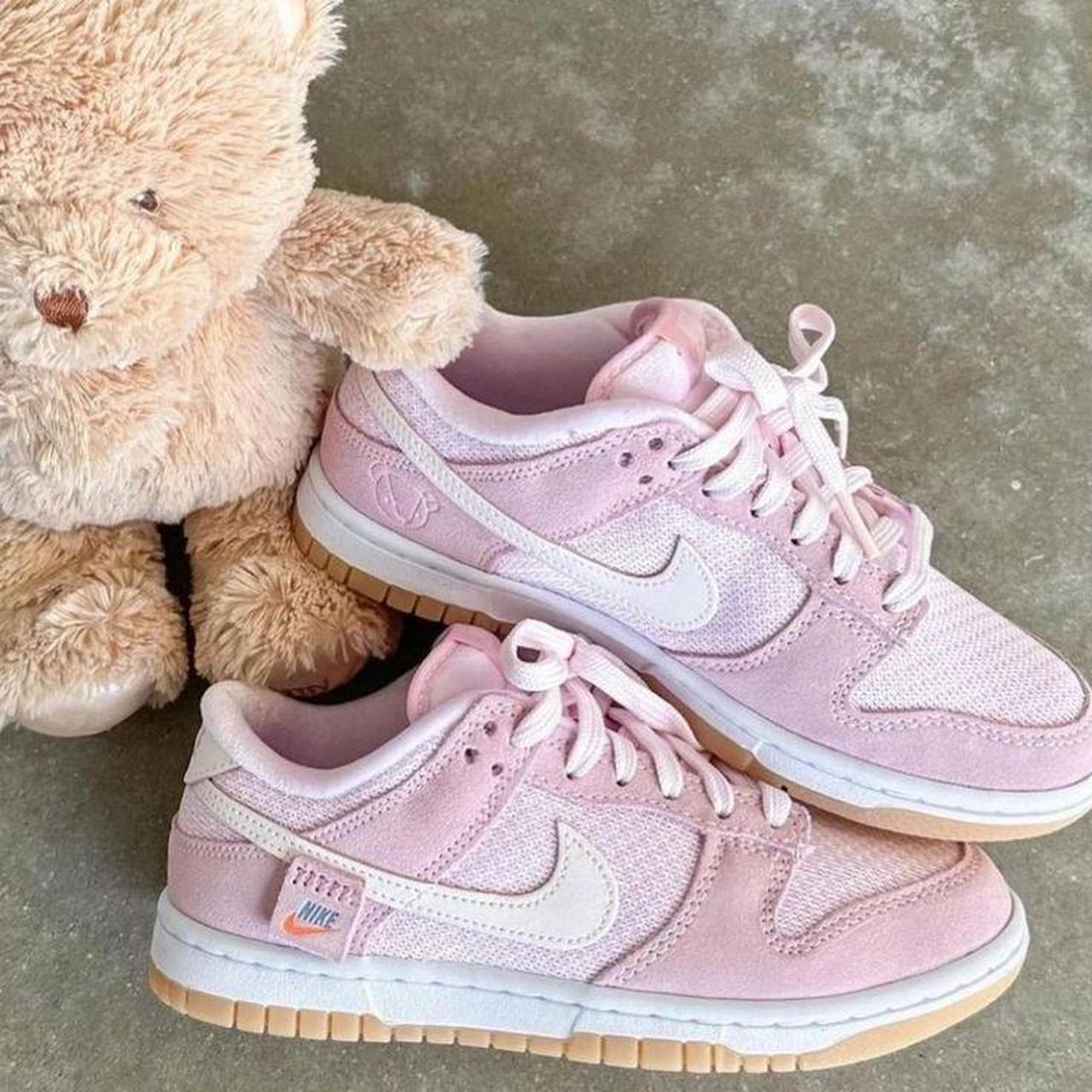 pink nike teddy bear dunks , in great condition,...