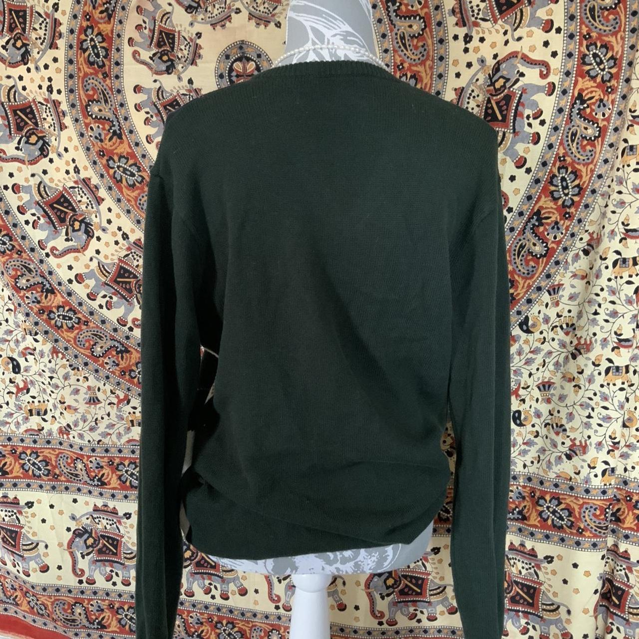 Brandy Melville green and white argyle jumper Size... Depop