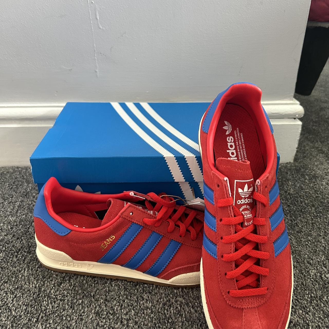 Adidas Originals red and blue trainers UK SIZE